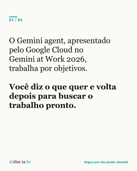 Primeiro slide de um carrossel da diar.ia.br.